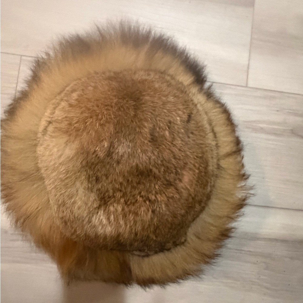 Red fox fur scarf & fox hat luxurious long hair Cossack hat new gold fox scarf - Picture 12 of 16